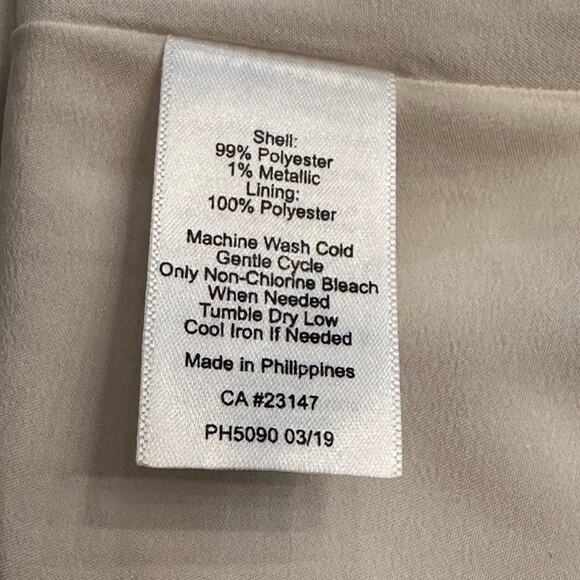 Talbots Floral White/Gray/ Silver Sleeveless Fit and Flare Dress Size 10 NWT - Picture 8 of 8